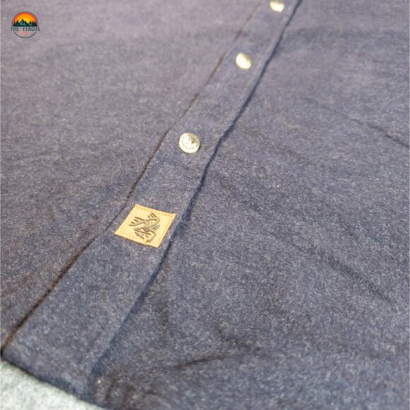 Legendary Whitetails Button-Up Shirt Navy Blue Flannel Long Sleeve Men's Sz 2XL - Picture 6 of 11